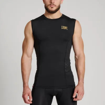 amiseta de compresión Leone 1947 negra para boxeo, MMA y artes marciales - Club de la Lucha Shop"
