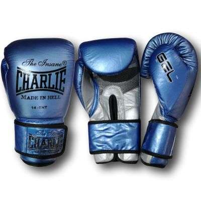 Guantes boxeo Charlie metallic azul
