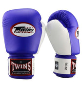Guantes muay thai Twins BGVL3 azul blanco