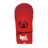 Guantillas karate NKL rojas sin pulgar