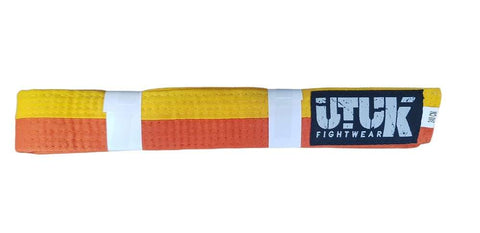 Cinturón artes marciales Utuk amarillo naranja