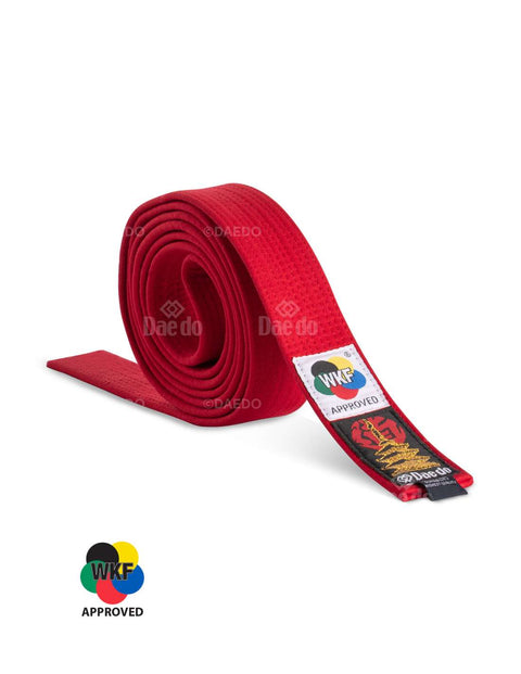 Cinturon kata Daedo WKF rojo alta gama