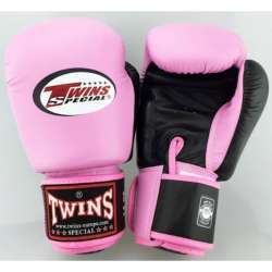 Guantes de boxeo Twins BGK rosa negro