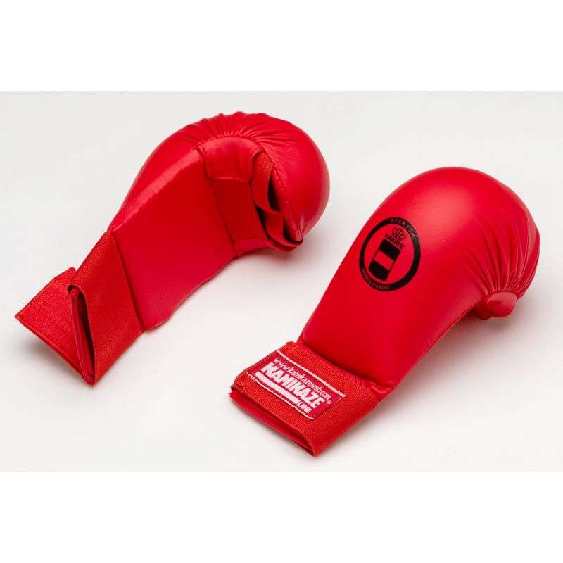 Guantillas karate Kamikaze rojas sin pulgar