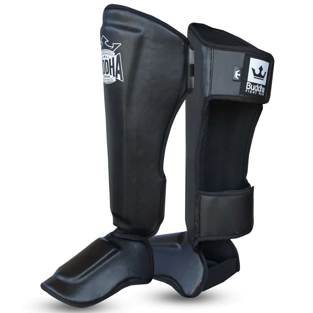 Espinilleras muay thai Buddha epic (negras)1