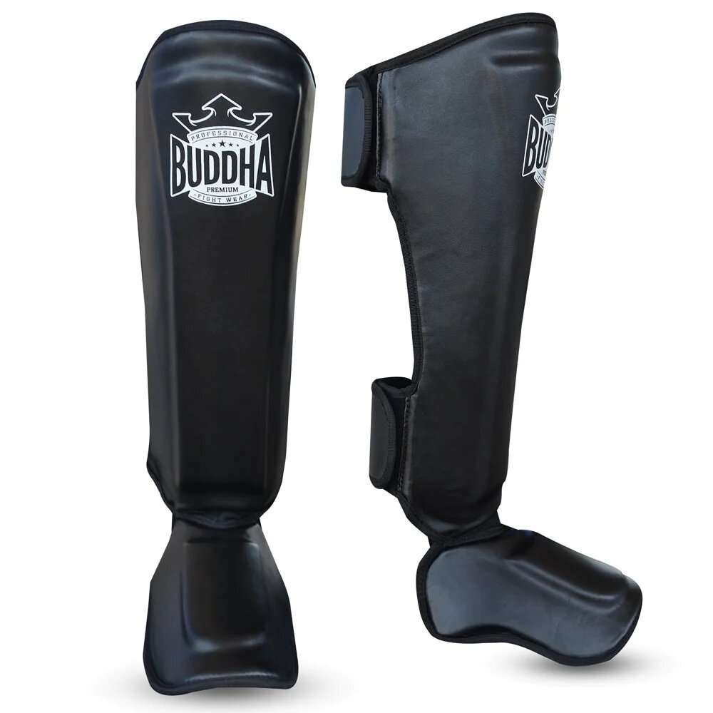 Espinilleras muay thai Buddha epic (negras)2