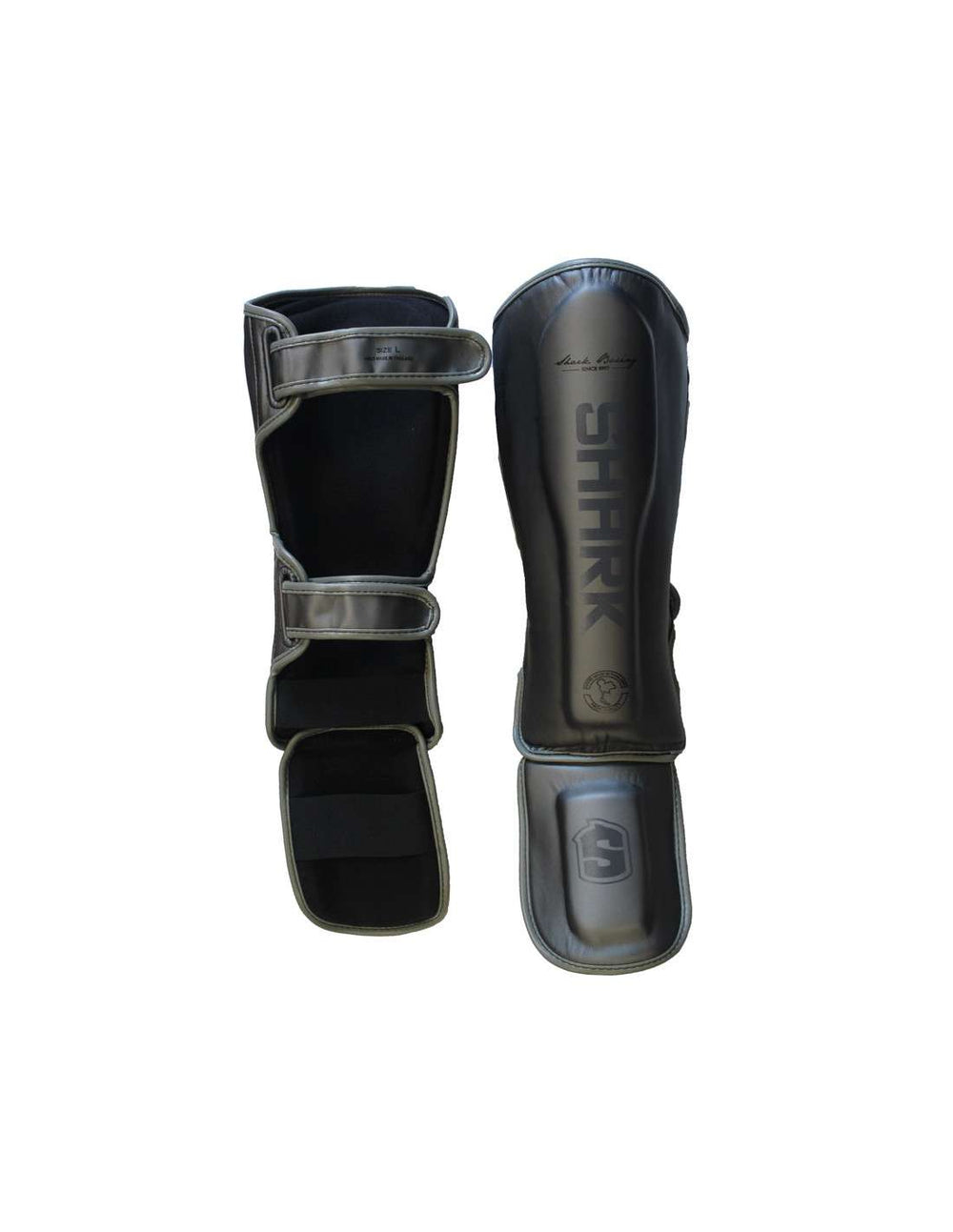 Espinilleras muay thai Shark victory (gris)1