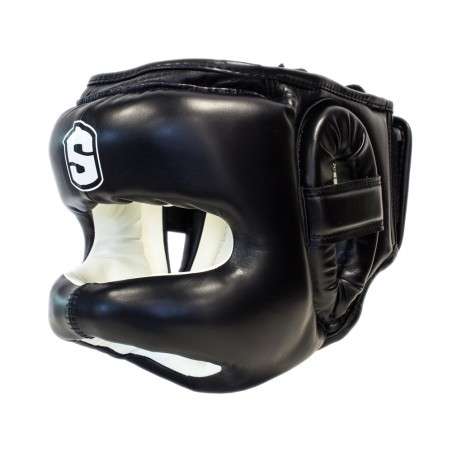Casco muay thai Shark iron man negro