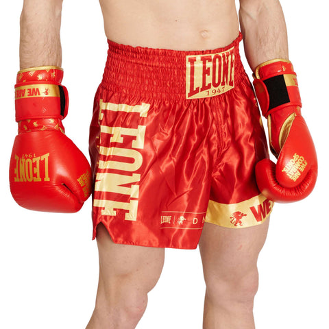 Pantalón muay thai Leone AB966 rojo