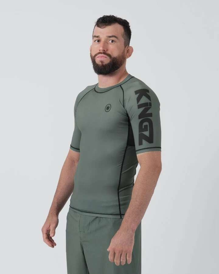 Rashguard MMA Kingz kore V2 (verde) mangas cortas 1