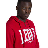 Sudadera cremallera Leone big logo rojo