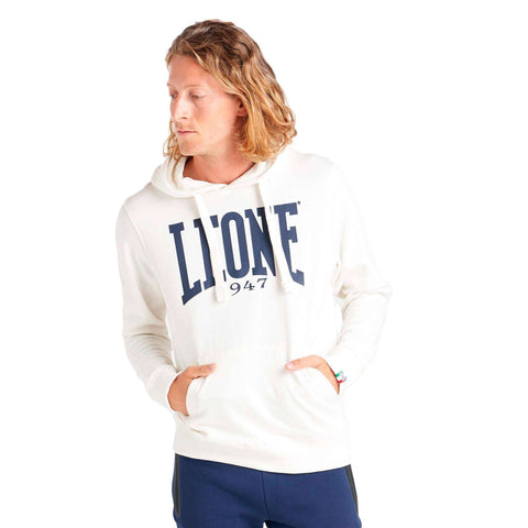 Sudadera basic Leone big logo blanca