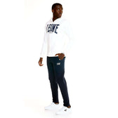 Sudadera cremallera Leone big logo blanca
