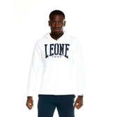 Sudadera cremallera Leone big logo blanca