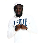 Sudadera cremallera Leone big logo blanca