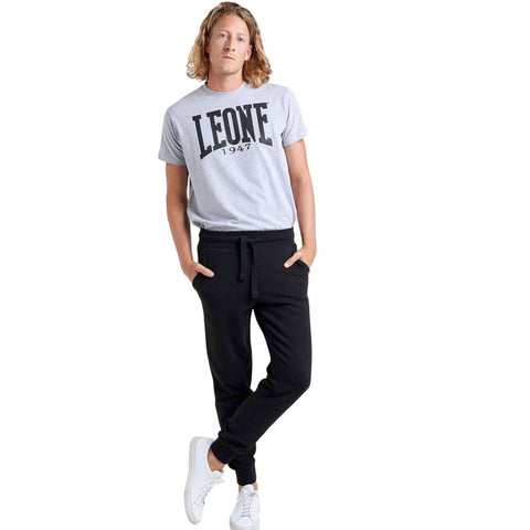 Pantalón largo basic Leone small logo negro
