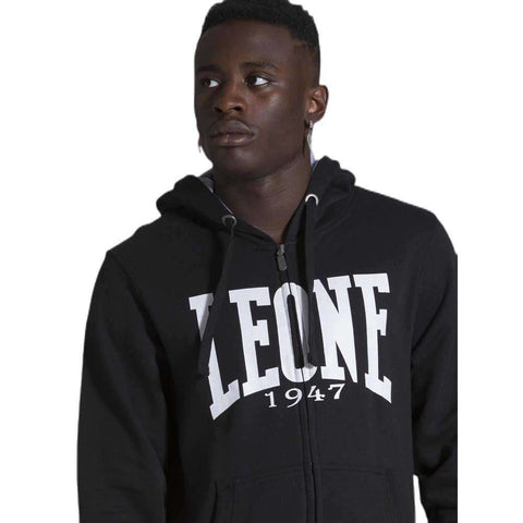 Sudadera con cremallera Leone big logo negra