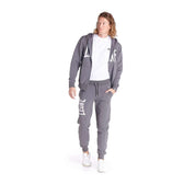 Sudadera cremallera Leone big logo gris