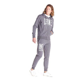Sudadera cremallera Leone big logo gris