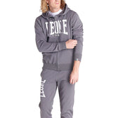 Sudadera cremallera Leone big logo gris
