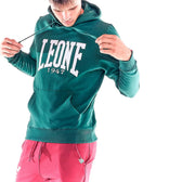 Sudadera Leone big logo verde oscuro