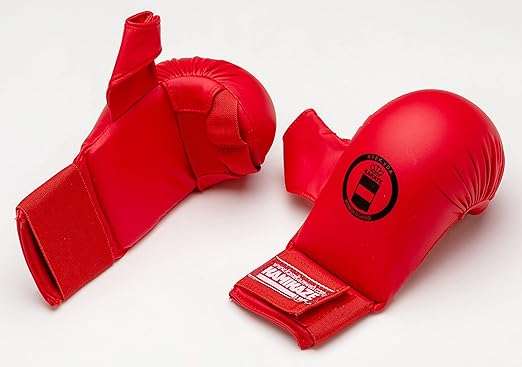 Guantillas karate Kamikaze roja con pulgar