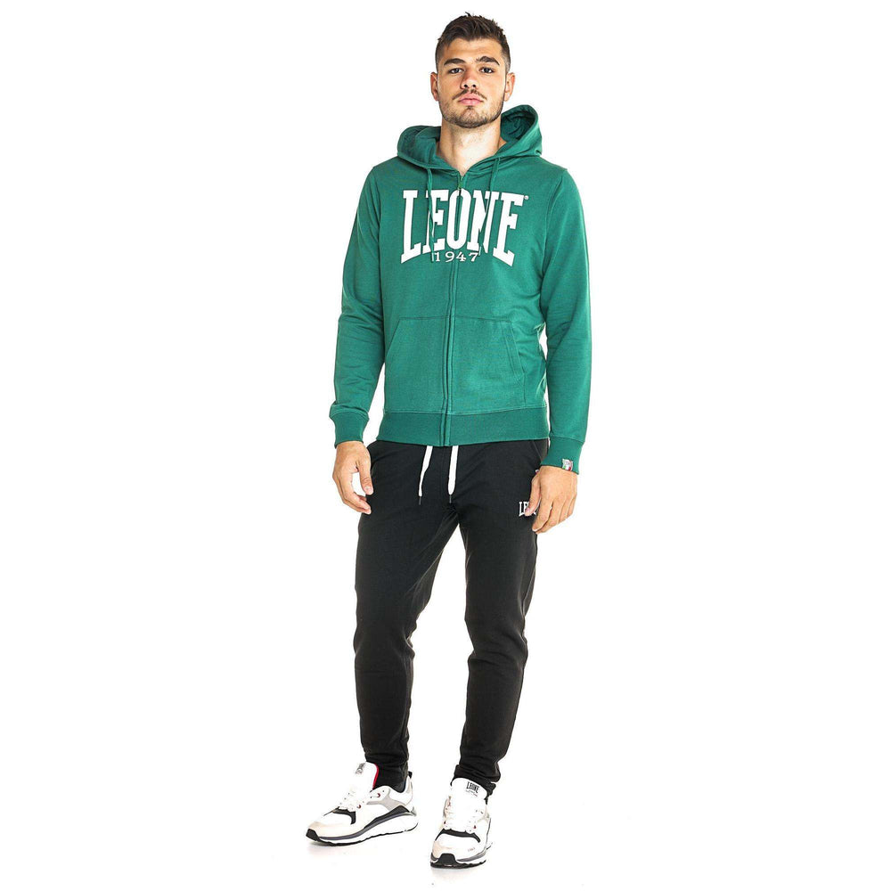 Chaqueta cremallera Leone big logo (verde oscuro) 1