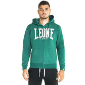 Chaqueta cremallera Leone big logo verde oscuro
