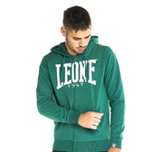 Chaqueta cremallera Leone big logo verde oscuro