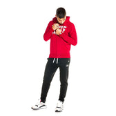 Sudadera big logo Leone con cremallera burdeos
