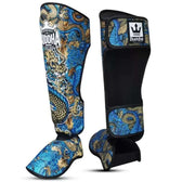 Espinilleras Buddha kick boxing Dragon azules