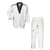 Dobok de taekwondo Adidas Adi-Club II rayas negras