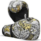 Guantes muay thai Buddha fantasy dragón blanco