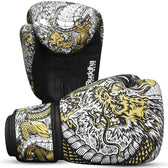 Guantes muay thai Buddha fantasy dragón blanco