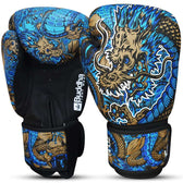Guantes boxeo Buddha fantasy dragon azul