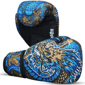 Guantes boxeo Buddha fantasy dragon azul