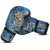 Guantes boxeo Buddha fantasy dragon azul