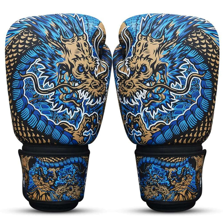 Guantes boxeo Buddha fantasy dragon (azul) 4