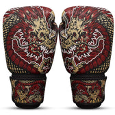 Guantes kick boxing Buddha fantasy dragon rojos