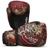 Guantes kick boxing Buddha fantasy dragon rojos