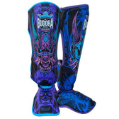 Espinilleras muay thai Buddha luzbel