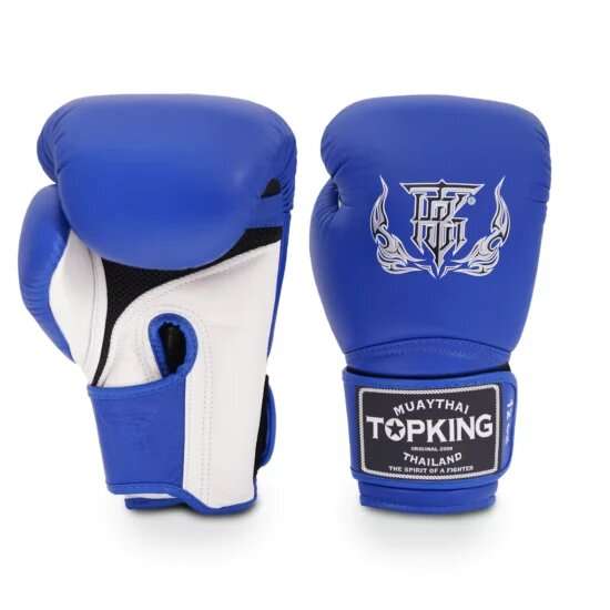 Guantes Top King super air double tone azul blanco