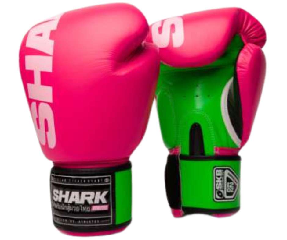 Guantes boxeo Shark boxing polaris rosa verde