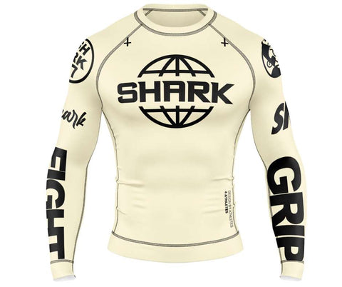 Rashguard grappling Shark SKB97 beige