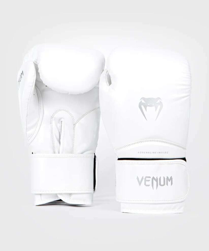 Guantes contender 1.5 Venum kick boxing (blanco/gris)