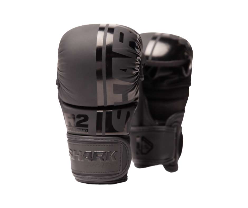 Guantes MMA Shark Boxing R2 negro mate