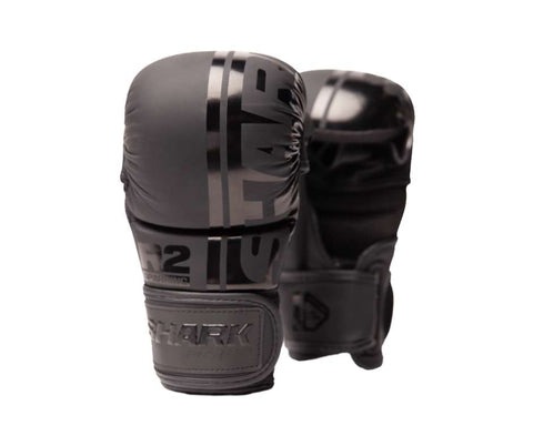 Guantes MMA Shark Boxing R2 negro mate