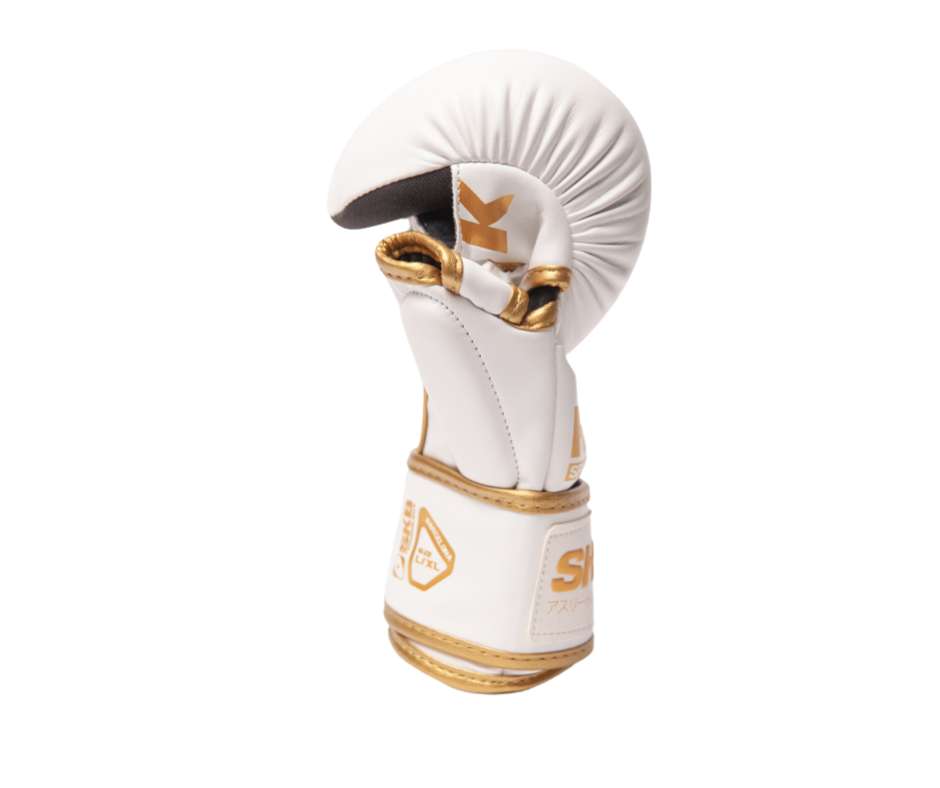Guantes MMA Shark R2 blanco/oro 2