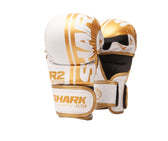 Guantes MMA Shark R2 blanco oro