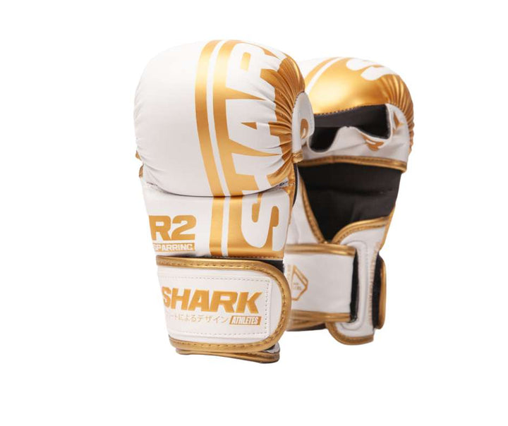Guantes MMA Shark R2 blanco oro